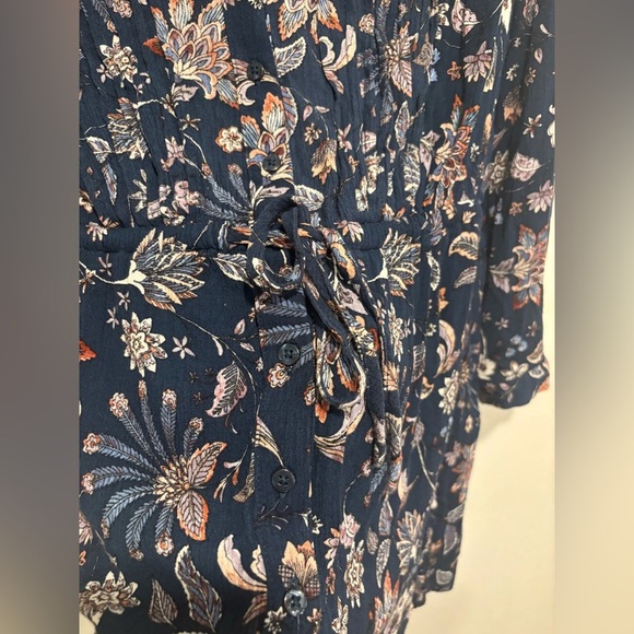 Hilary Radley Navy Floral Tunic Top Dress (M) - Picture 7 of 11